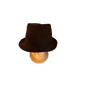 Stylish Mens bio Domes Black Pinstripe Fedora Hat